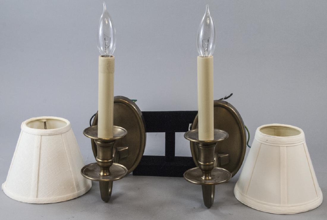 Pair Restoration Hardware Brass Wall Sconces (1 of 7)