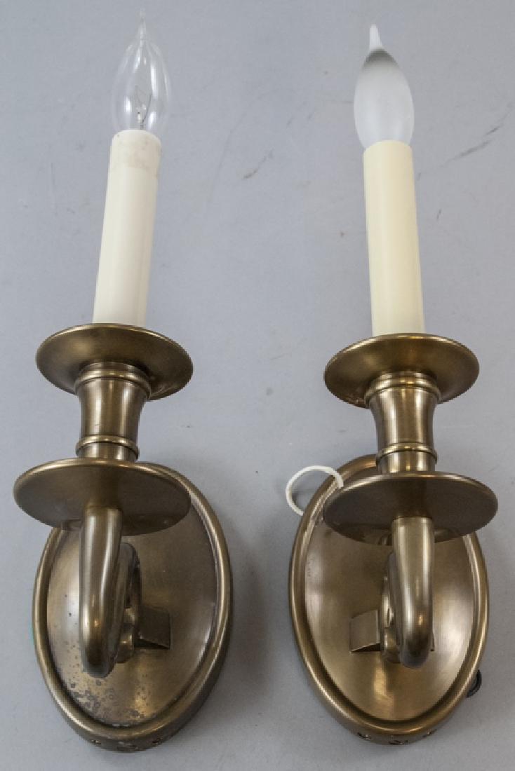 Pair Restoration Hardware Brass Wall Sconces (1 of 7)