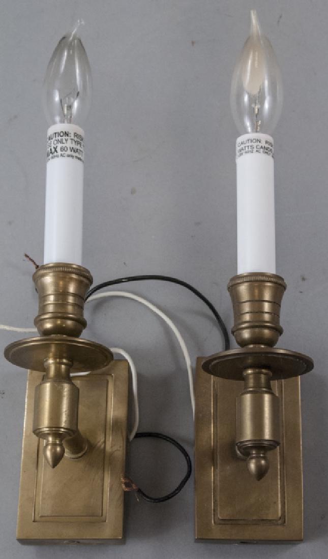 Pair Restoration Hardware Brass Wall Sconces (1 of 6)
