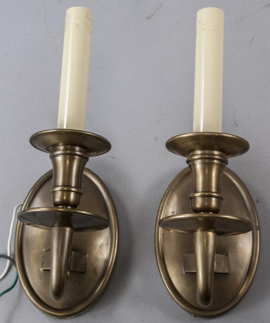 Pair Restoration Hardware Brass Wall Sconces (1 of 5)