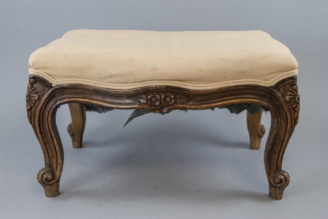 Antique French Provencal Style Carved Ottoman (1 of 5)