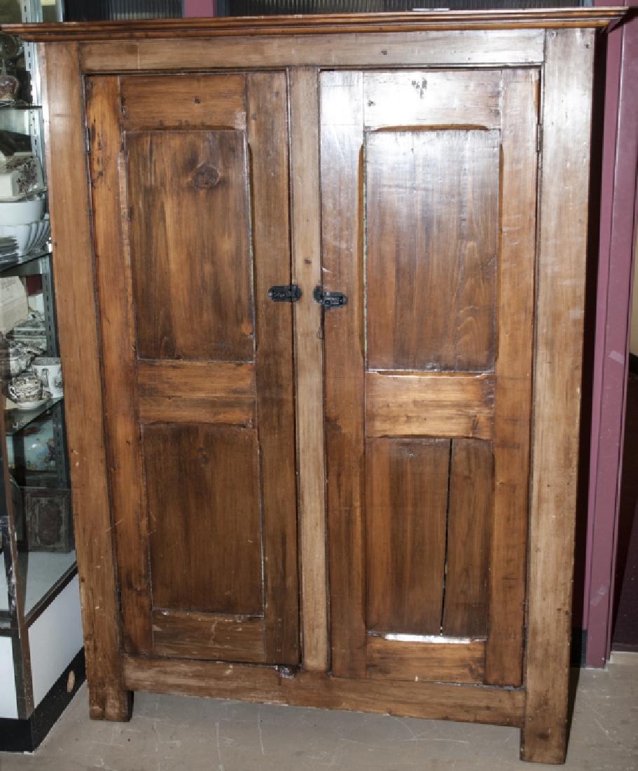 Antique Country Pine Armoire / Cupboard Cabinet (1 of 4)