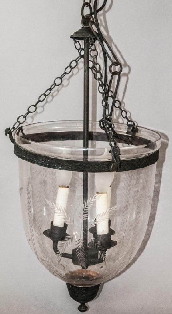 Vintage Large Bell Jar Pendant Light Chandelier (1 of 5)