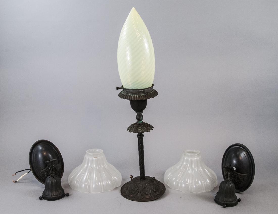 Antique Victorian Pendant Light & Sconces (1 of 9)