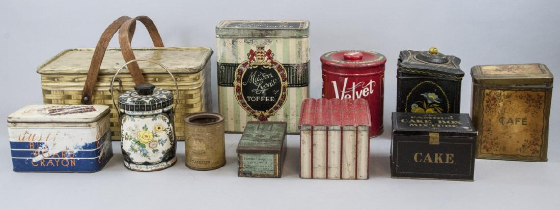 Retro Style Vintage Commercial Storage Tins (1 of 6)