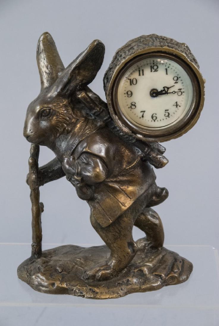 19th C. Victorian Brass Rabbit Mechanical Clock (1 of 6)
