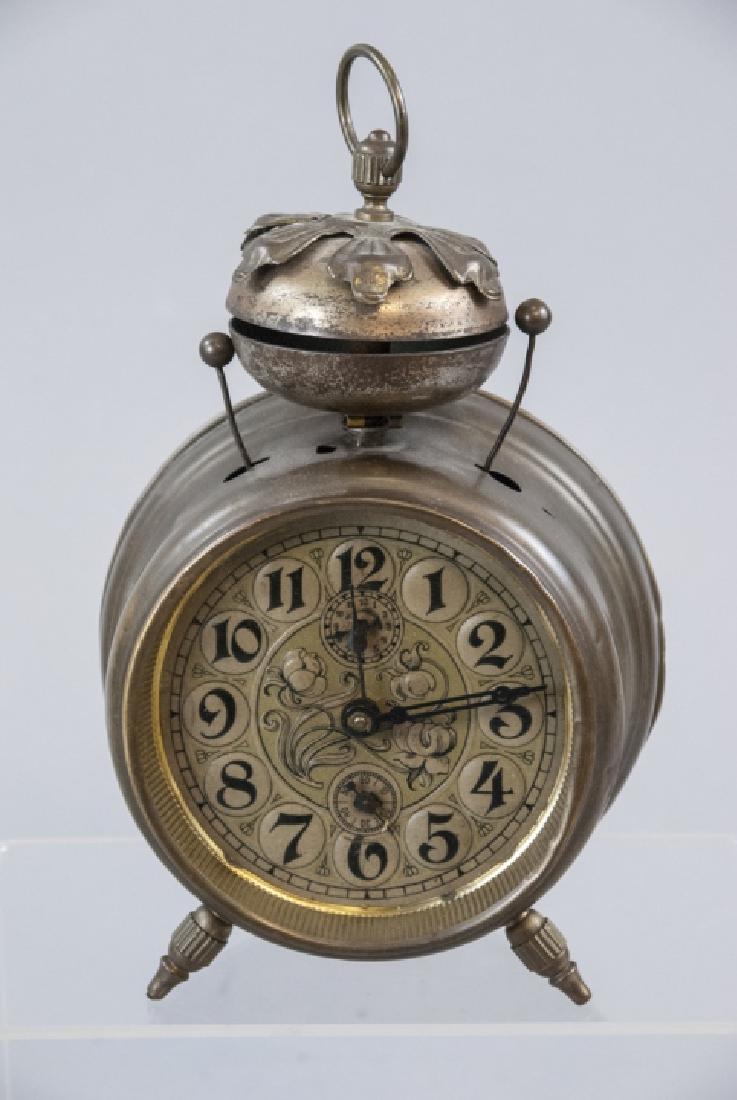 Antique Victorian 19th Century Brass Alarm Clock (1 of 5)