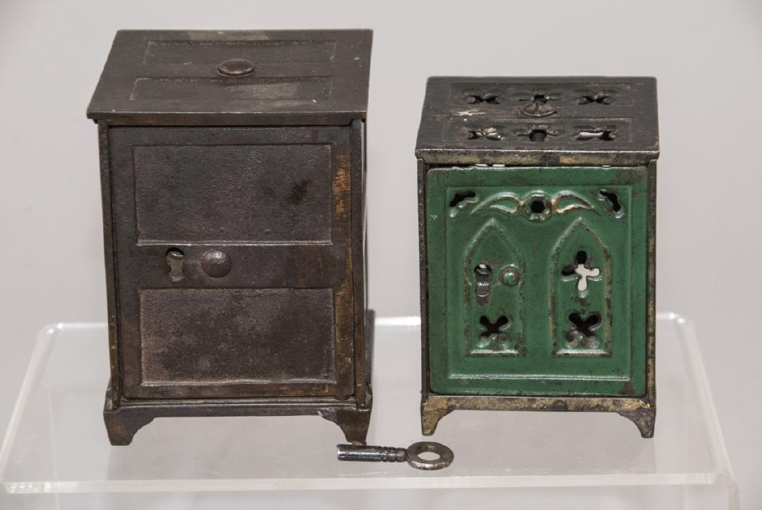 Pair Antique 19th Century Cast Iron Still Banks (1 of 4)