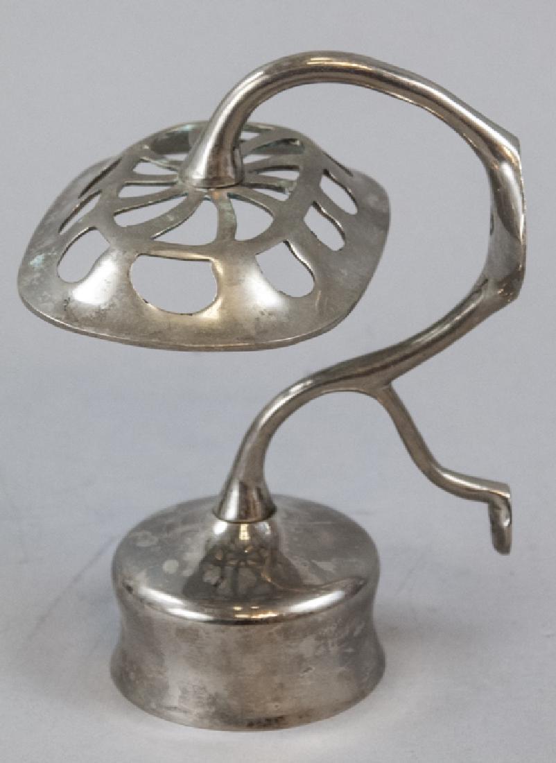 Antique Nickel Plated Bronze BR Cup & Soap Holder (1 of 4)