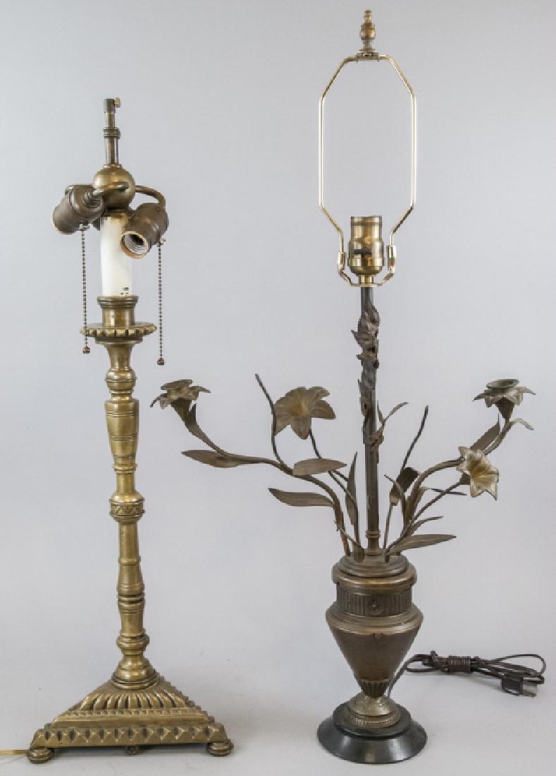 Art Nouveau Candlestick & Hollywood Regency Lamps (1 of 7)