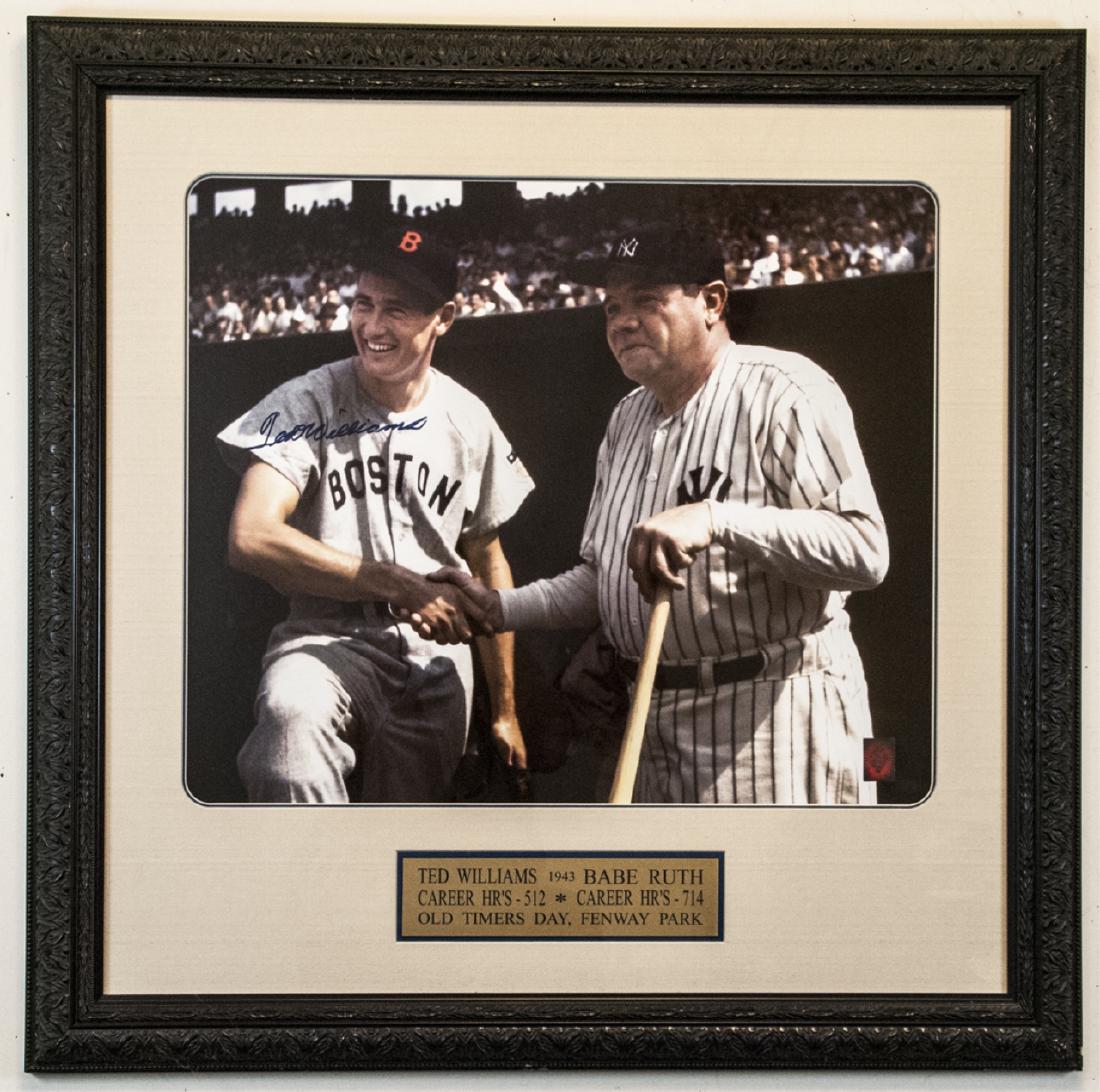 Framed Autographed Photo Ted Williams, Babe Ruth (1 of 5)