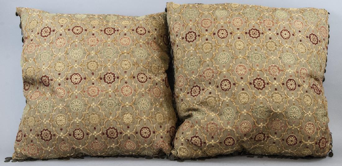 Dransfield Ross Vint. Style Beaded Velvet Pillows (1 of 8)