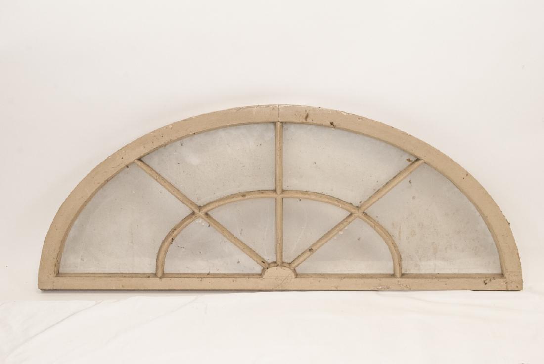 Antique Arched Transome Window with Glass (1 of 4)
