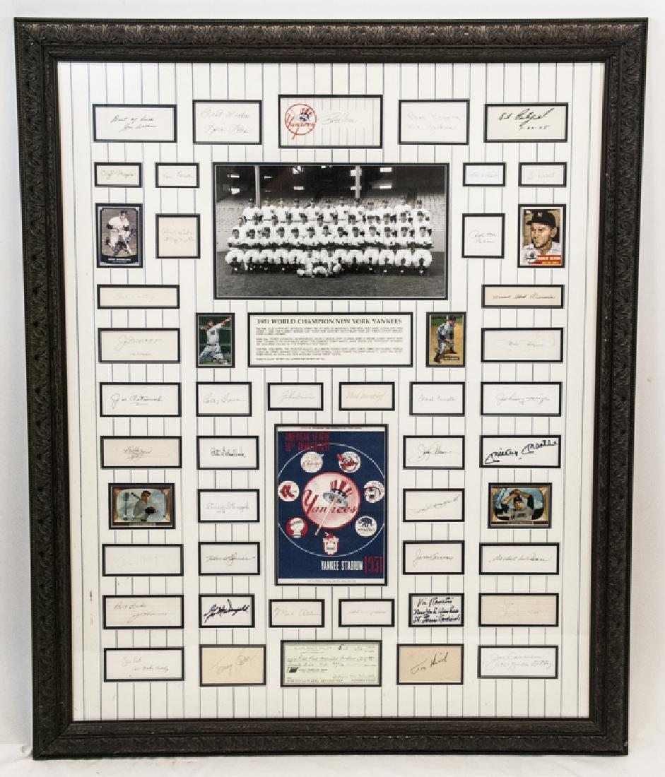 1951 NY Yankee Team Photo Rooster,  Autographed (1 of 8)