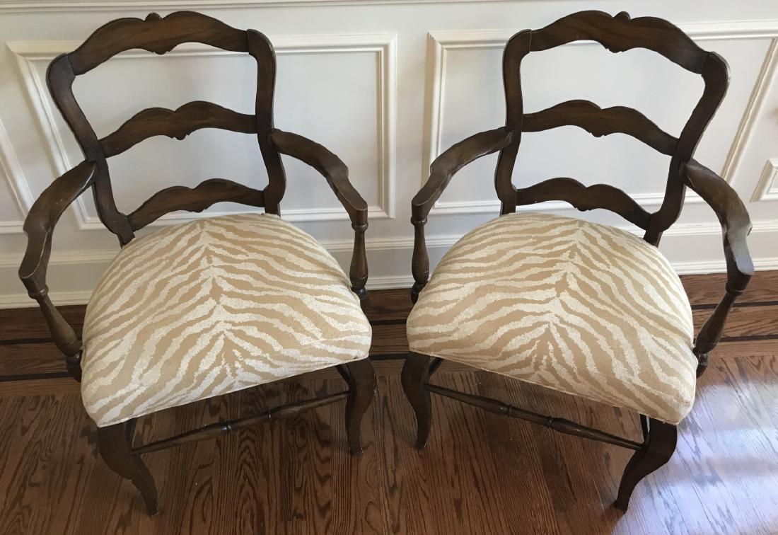 Pair of French Provencal Style Armchairs w Zebra (1 of 3)