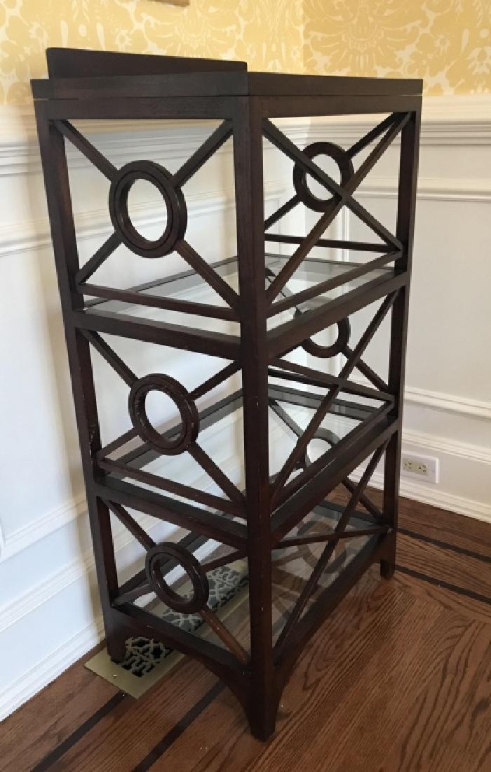 Contemporary Modern Wood & Glass Bar Cabinet (1 of 3)