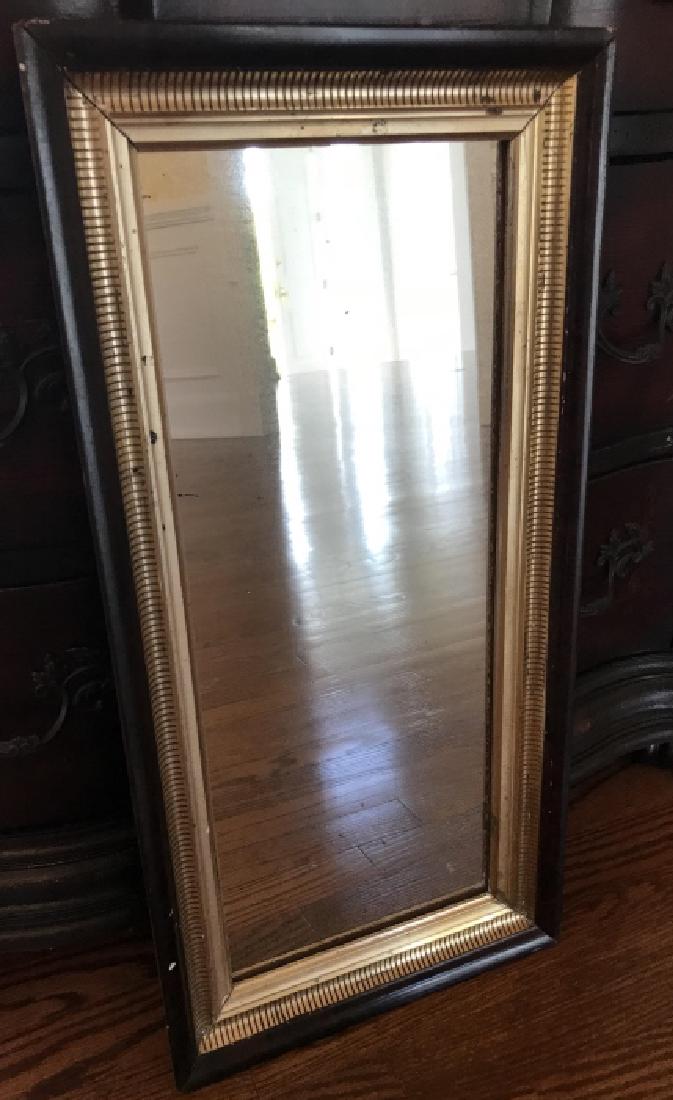Antique 19th C Victorian Gilt Decorated Mirror: Antique 19th C Victorian Gilt Decorated Mirror. Measures 24 x 12 inches. From a New Canaan, CT designer decorated estate property.
