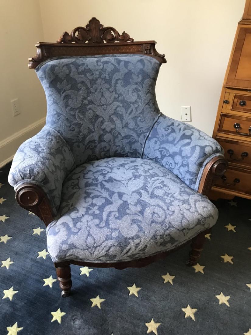 Antique 19th C Victorian Gentleman's Armchair (1 of 4)