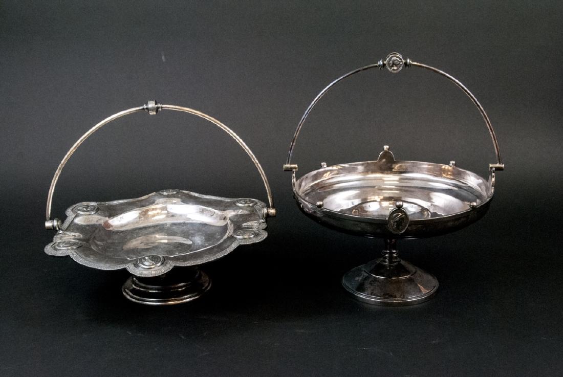 19th C Victorian Silver Plate Compotes w Cameos (1 of 11)