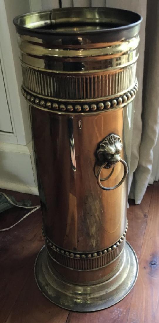 Gilt Brass Neo Classical Style Umbrella Stand (1 of 2)