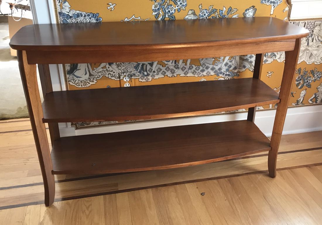 Contemporary Modern Console Table w Shelves (1 of 3)