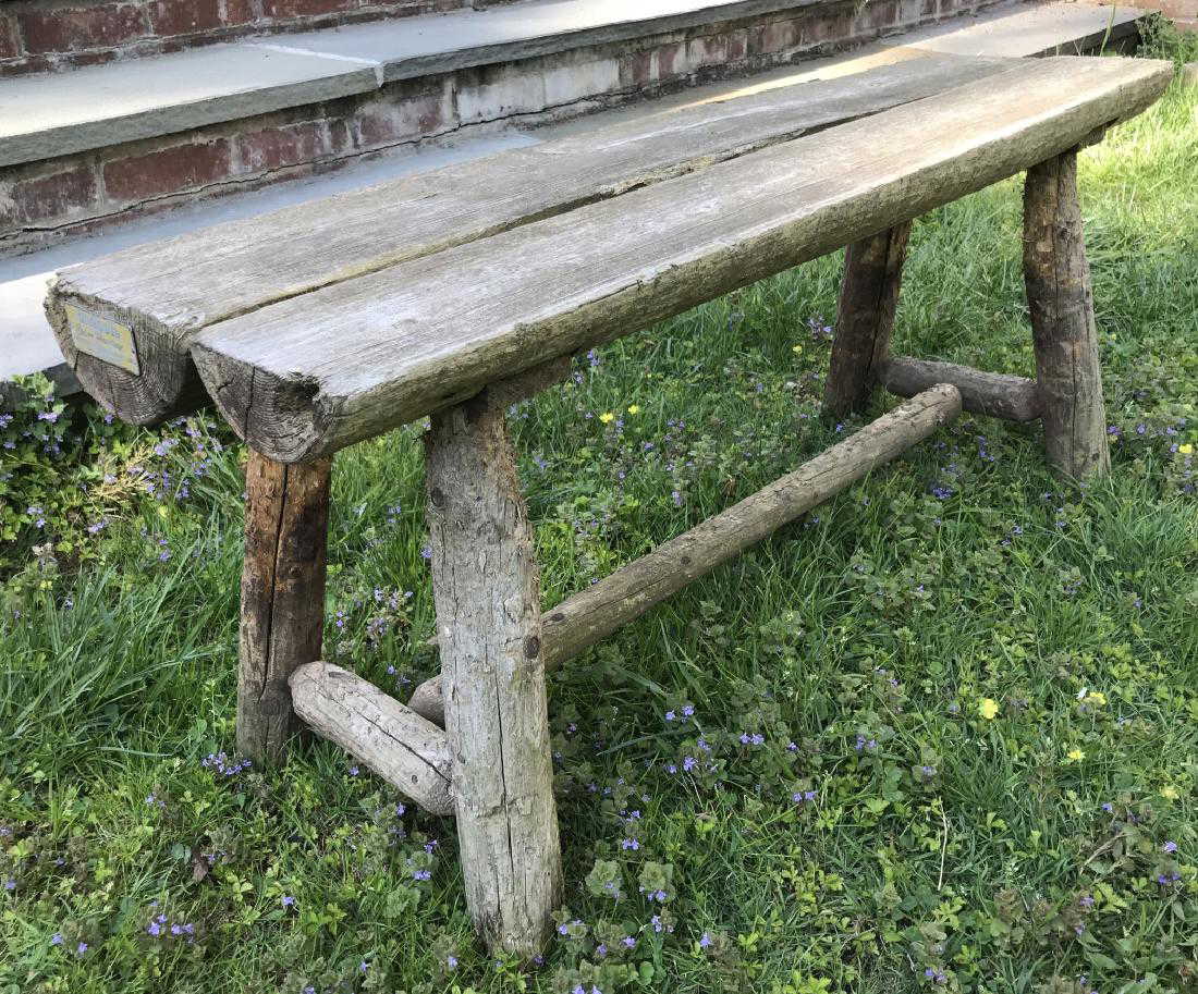 Carved Wood Garden Outdoor Bench By Walpole