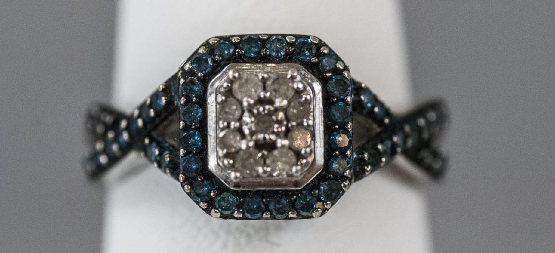 Pave Set Diamond Sterling Silver Ring (1 of 7)