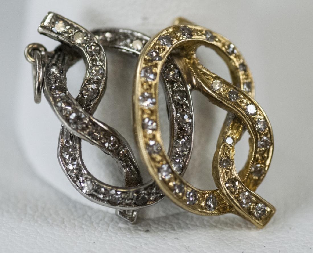 14kt Yellow & White Gold Diamond Necklace Pendant (1 of 5)