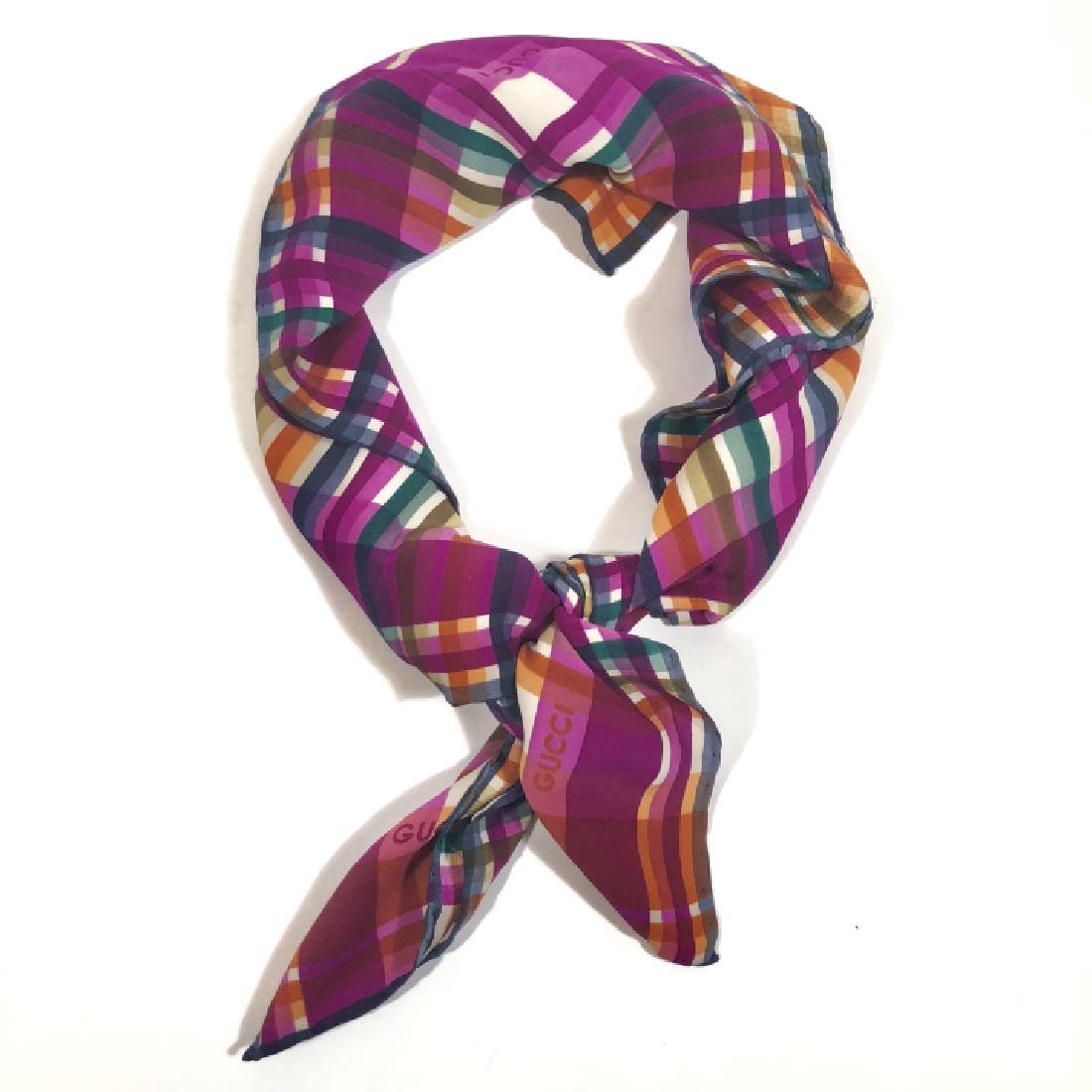 Authentic Gucci Vintage Silk Scarf â€“ Signed (1 of 4)