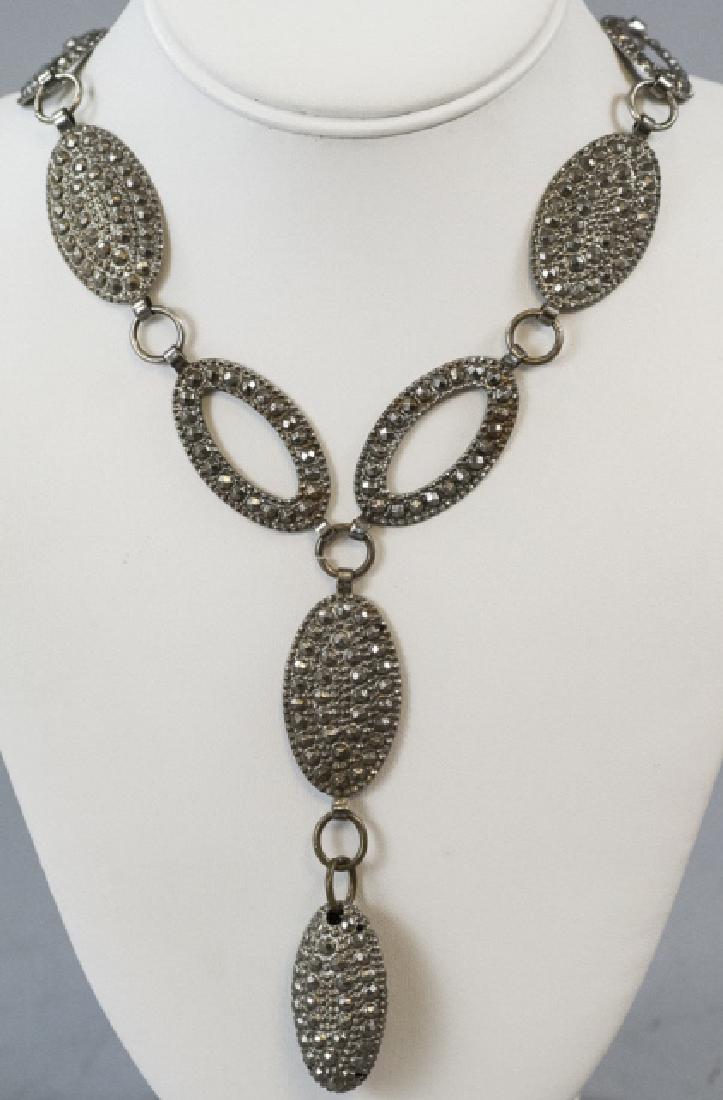 Antique Pressed Steel Costume Jewelry Necklace (1 of 7)