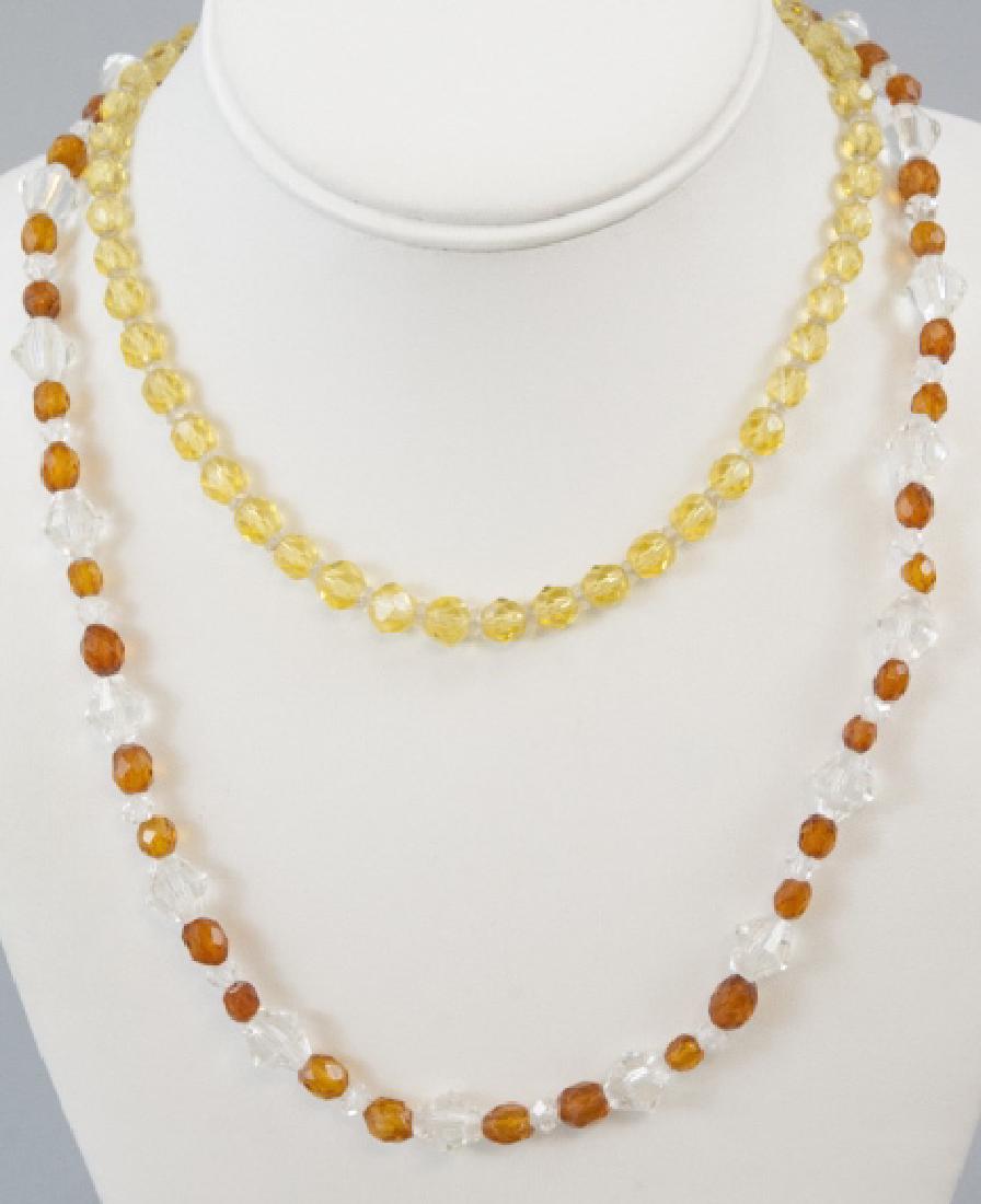 Two Antique Rock Crystal & Czech Glass Necklaces (1 of 5)