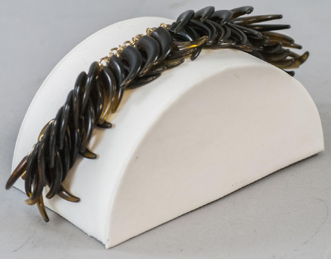 Vintage Gilt Metal & Faux Tortoise Shell Bracelet (1 of 4)