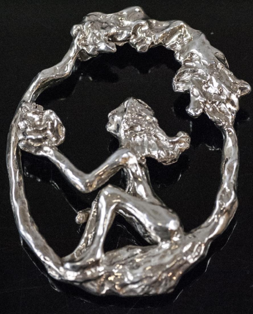 Artisan Handmade Sterling Silver Figural Necklace (1 of 5)