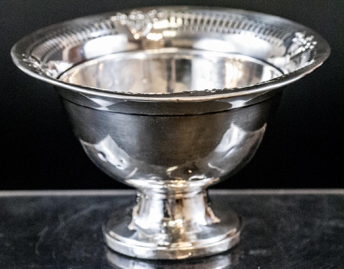Sterling Silver Compote w Reticulated Border (1 of 5)