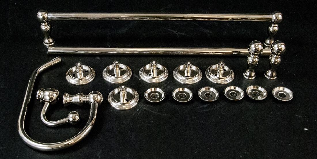 Contemporary Silver Tone Powder Room Hardware (1 of 5)