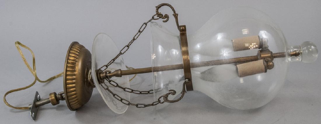 Blown Glass Bell Jar Pendant Light Copper Tone (1 of 5)