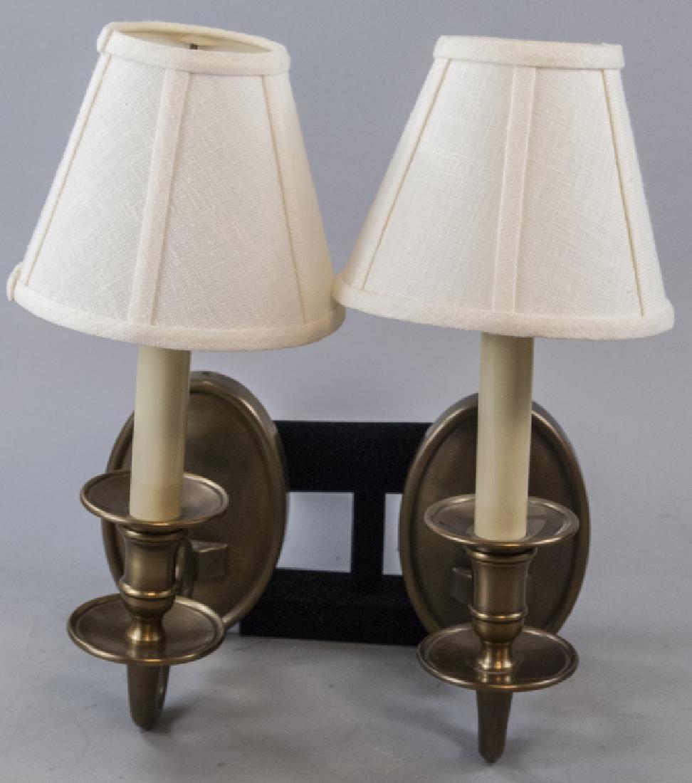 Pair Restoration Hardware Brass Wall Sconces (1 of 8)