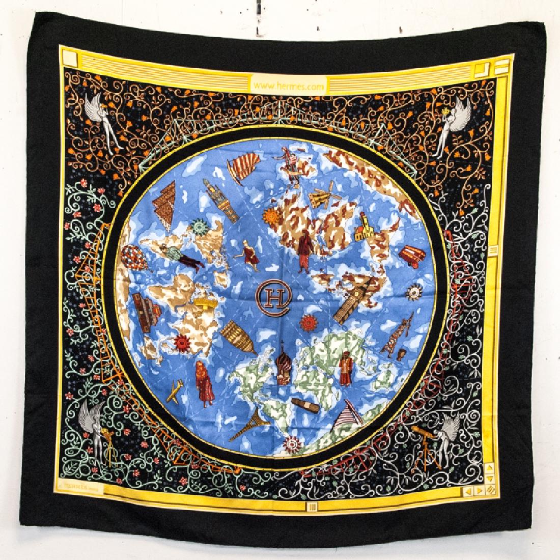 Hermes Map of the World Silk Scarf (1 of 11)