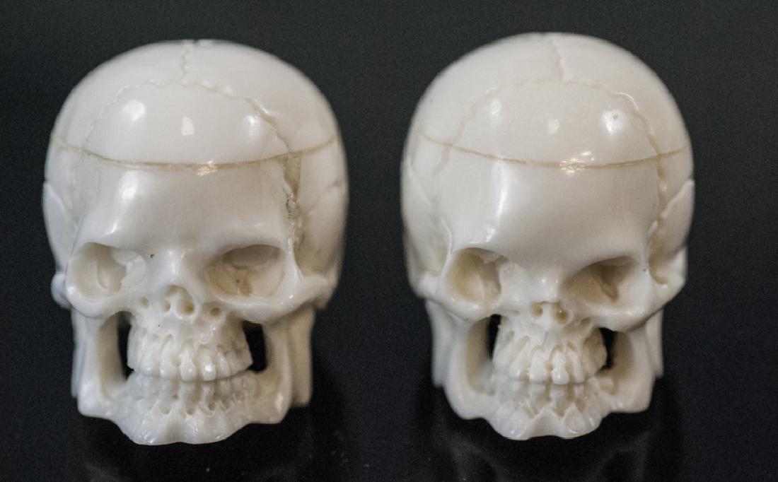 Pair Memento Mori Human Skull Jewelry Pendants (1 of 4)