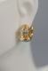 Estate 14kt Yellow Gold & Diamond Hoop Earrings - 4
