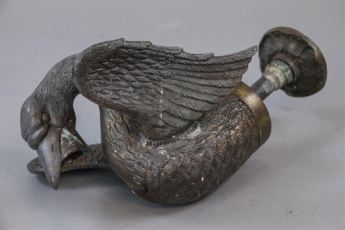Vintage Bronze Swan Garden Spigot / Faucet (1 of 3)