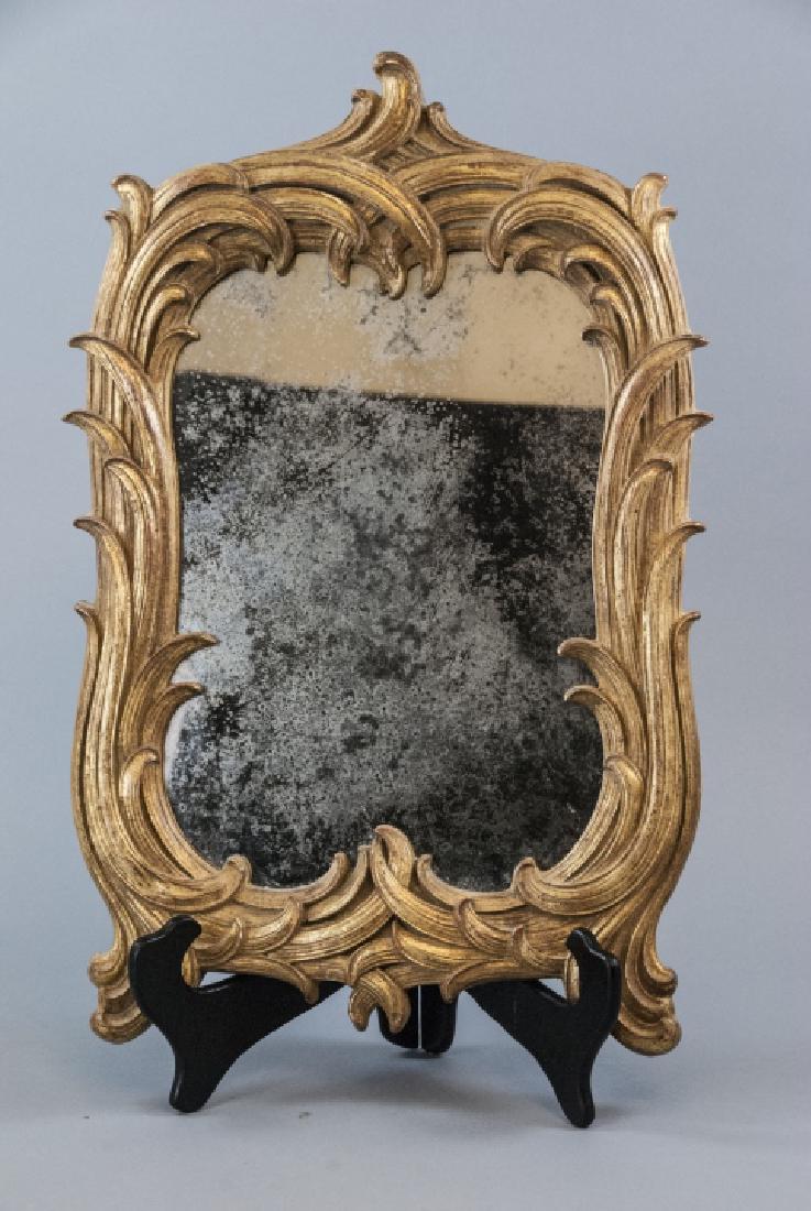 Hollywood Regency Style Gold Tone Wall Mirror (1 of 4)