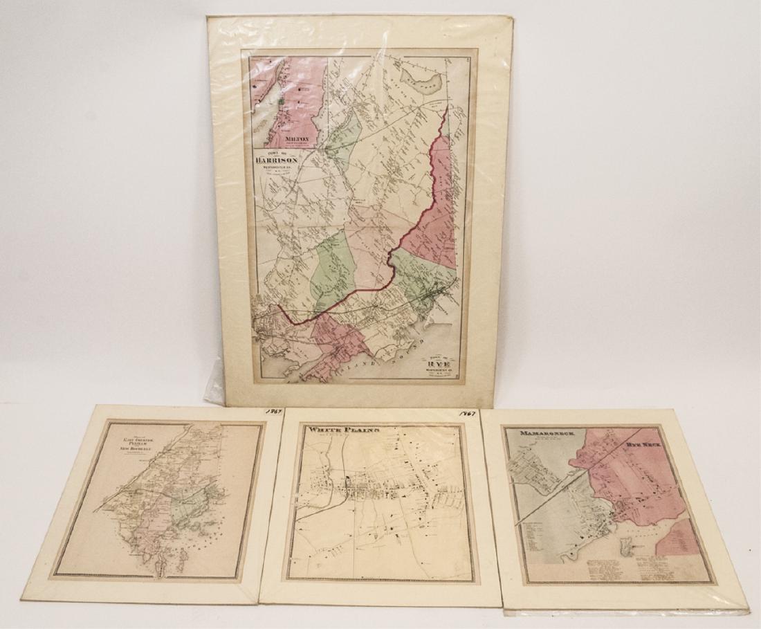 Antique Hand Colored Maps of Westchester County NY (1 of 10)
