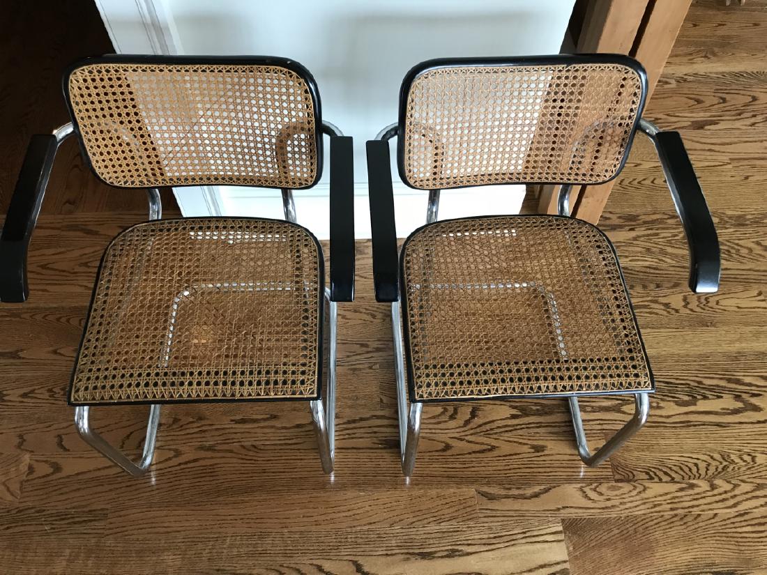 Pair of Mid Century Marcel Breuer Cesca Armchairs (1 of 3)
