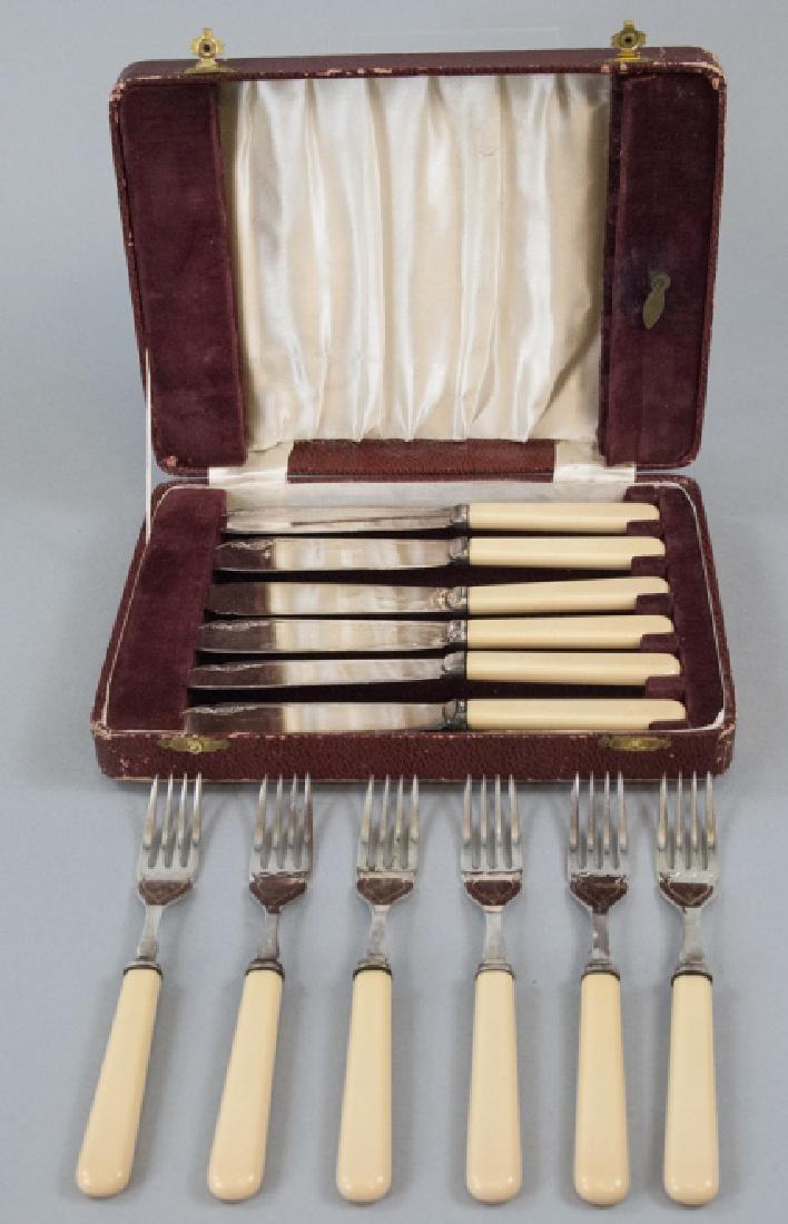 Vintage Silver Plate Fish Fork & Knife Set (1 of 4)