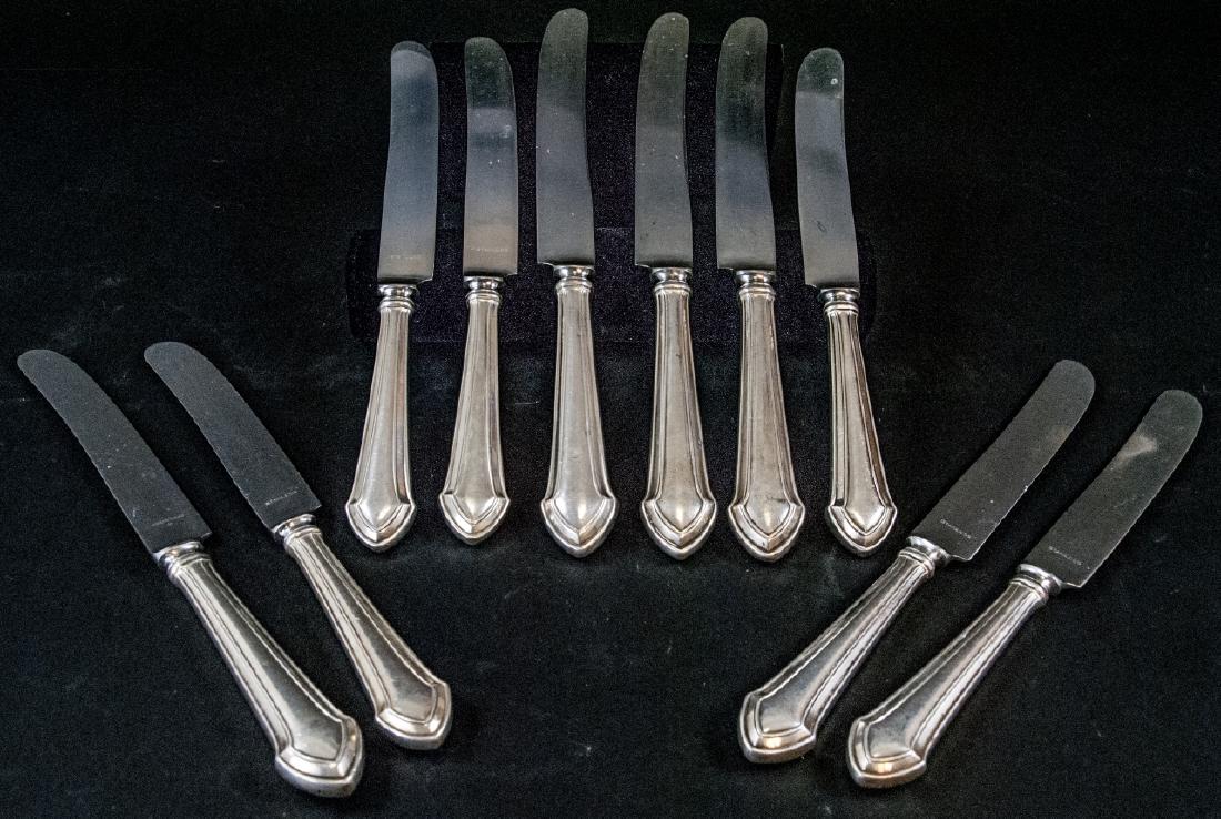 Set of Ten Sterling Silver Handle Knives (1 of 7)