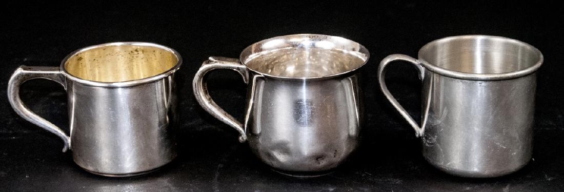 Three Vintage Sterling Silver & Pewter Baby Cups (1 of 7)