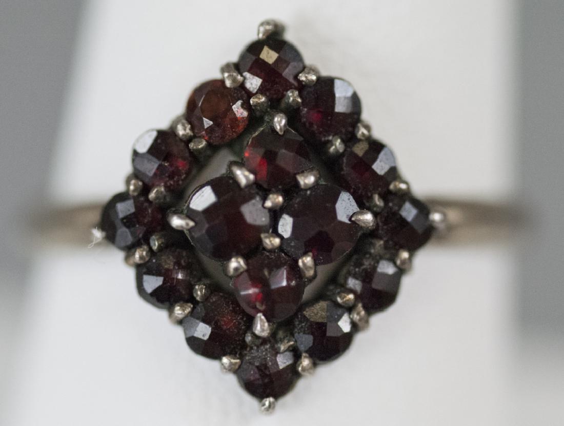 Antique 19th C Victorian Rose Cut Garnet Ring (1 of 5)
