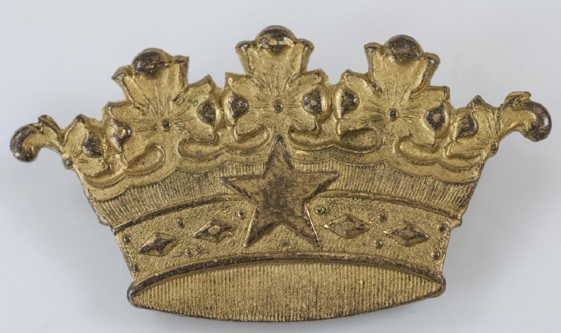 Antique 19th C Victorian Crown w Star Brooch / Pin (1 of 3)