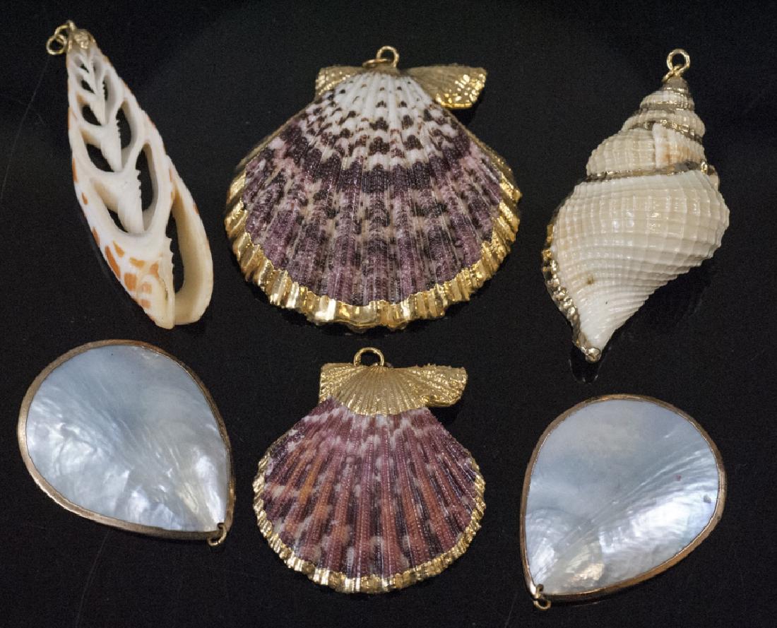 Collection of Vintage Natural Sea Shell Pendants (1 of 6)